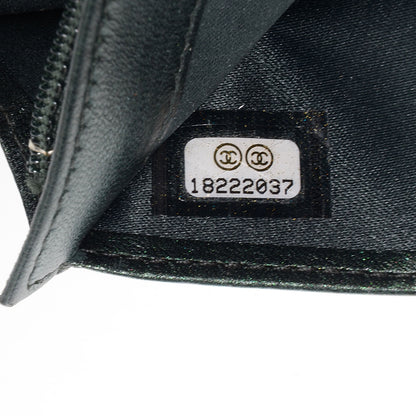 Chanel Lambskin Camellia Yen Wallet Black 8 of 8