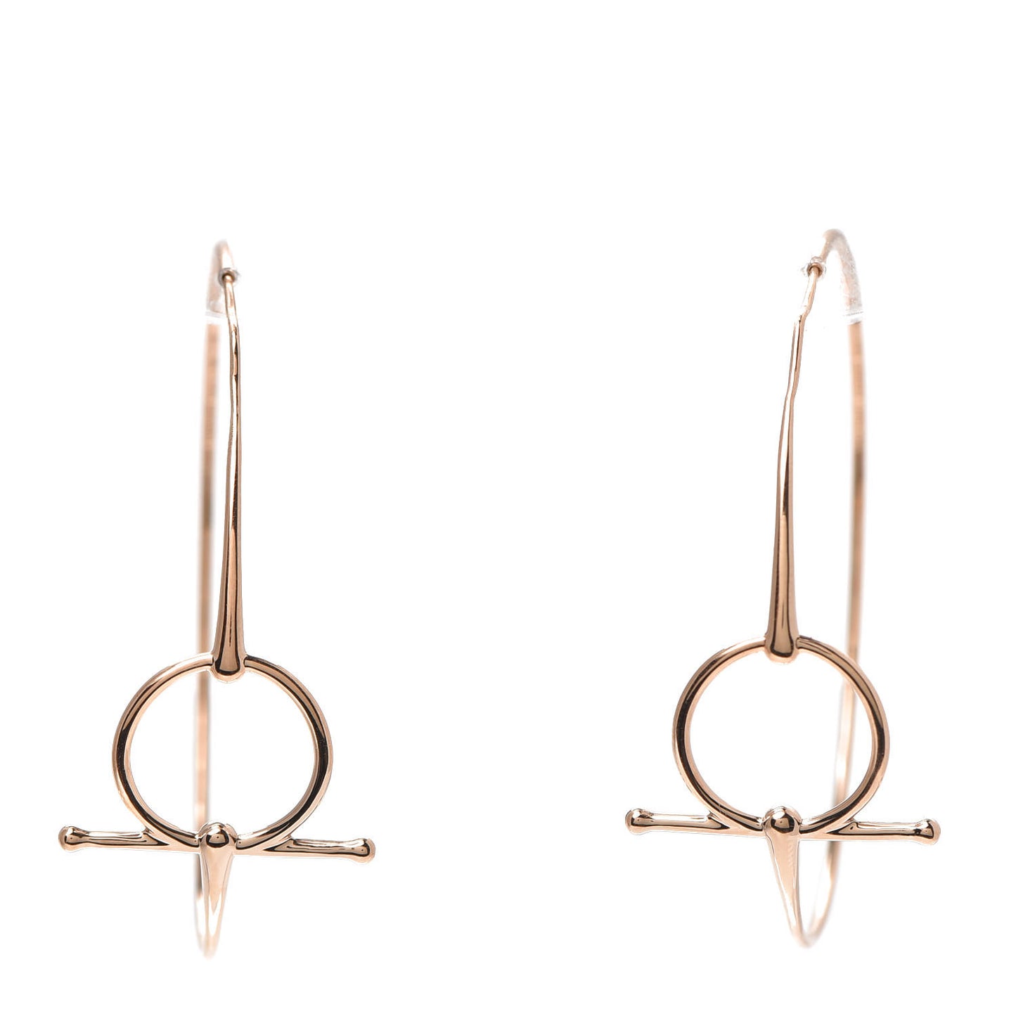 18K Rose Gold Filet D'Or Hoop Earrings