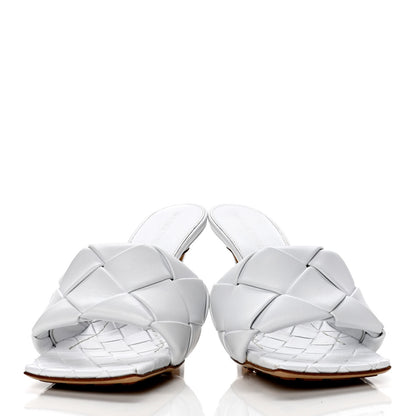 Bottega Veneta Nappa Maxi Intrecciato Lido Mule Sandals 37 Optic White 2 of 5