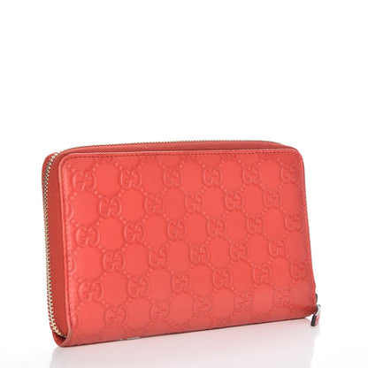 Gucci Guccissima Zip Around Travel Wallet Red 4 of 8