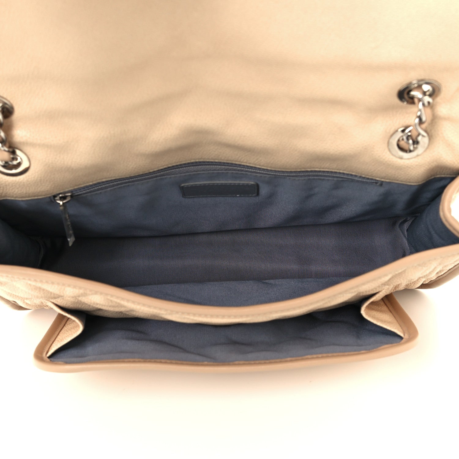 Chanel Caviar Quilted Large French Riviera Flap Beige 5 of 11