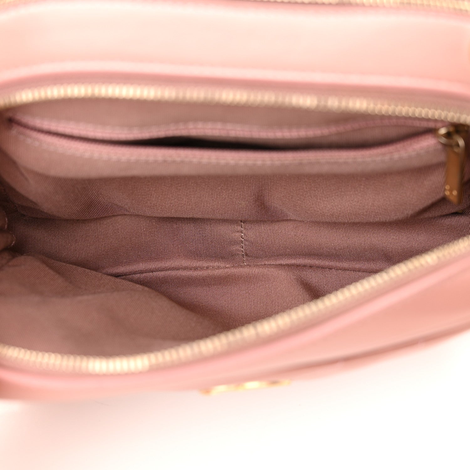 Chanel Lambskin Chevron Quilted Chain Around Camera Case Pink 8 of 12