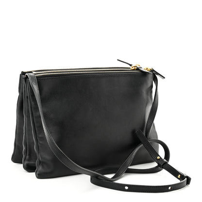 Celine Lambskin Small Trio Crossbody Bag Black 3 of 14