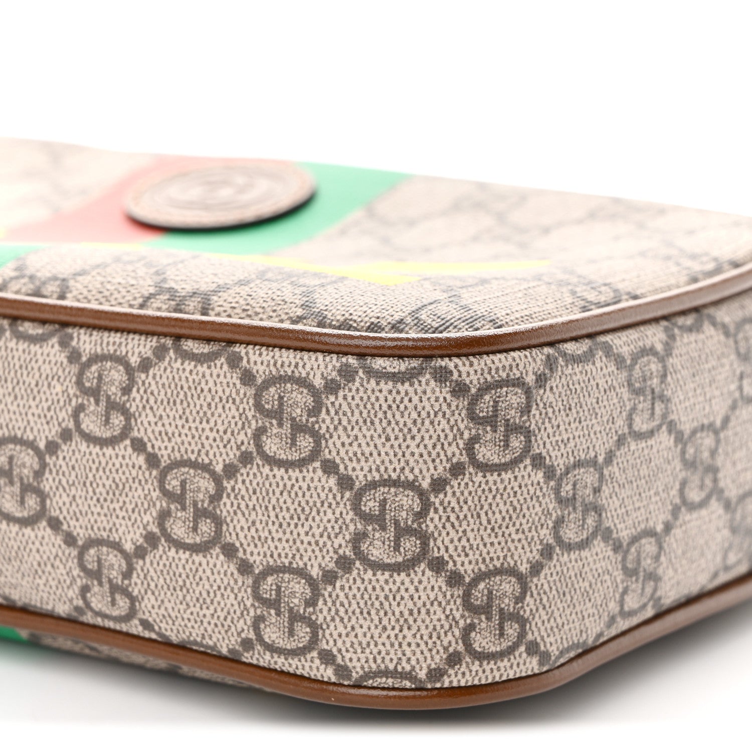 Gucci GG Supreme Monogram Azalea Calfskin Fake/Not Small Retro Interlocking G Belt Bag 90 36 Beige Ebony Brown Sugar 10 of 11
