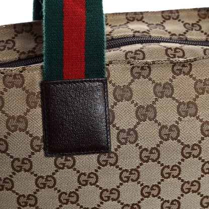 Gucci Monogram Web Large Diaper Tote Brown 12 of 18