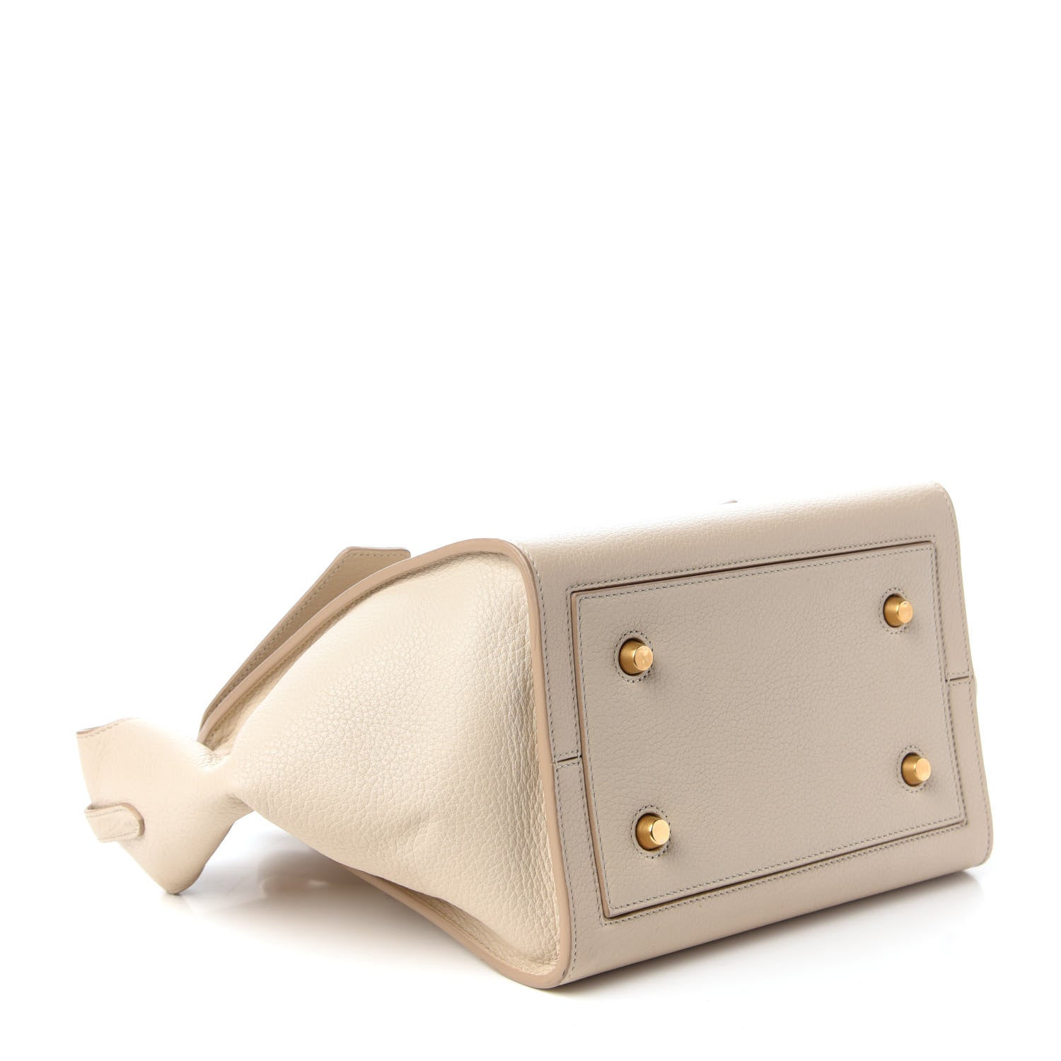 Celine Crisped Calfskin Mini Tie Knot Tote Chalk 4 of 9