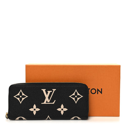 Louis Vuitton Empreinte Monogram Giant Clemence Wallet Black Beige 3 of 8