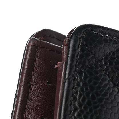 Chanel Caviar Quilted Yen Wallet Black 11 of 13