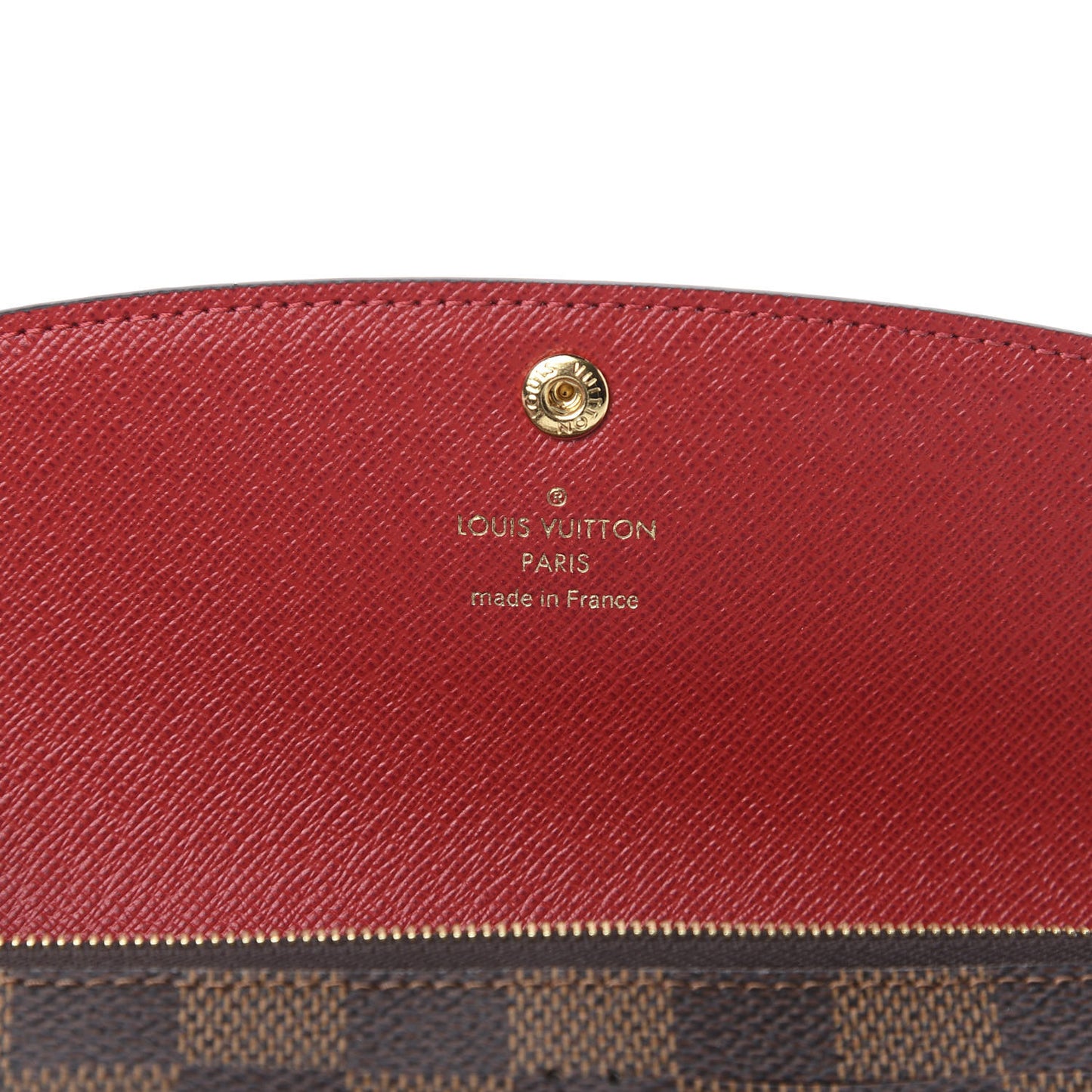 Damier Ebene Emilie Wallet Red