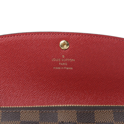 Louis Vuitton Damier Ebene Emilie Wallet Red 6 of 8