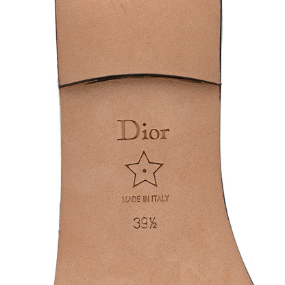 Christian Dior Canvas Pivoine Embroidered Dway Flat Slide Sandals 39.5 Off White Violet 8 of 10