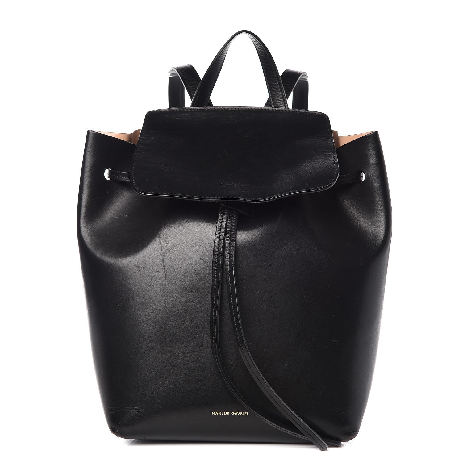 Mansur Gavriel Calfskin Mini Backpack Bag Black 1 of 13