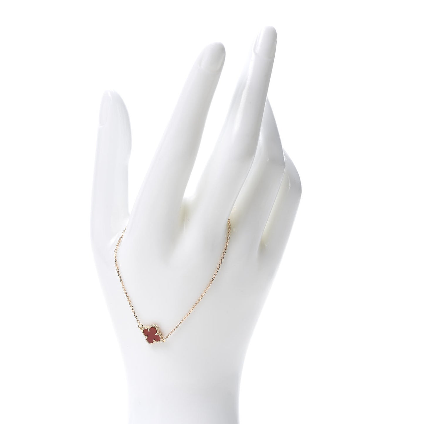 18K Rose Gold Carnelian Sweet Alhambra Bracelet
