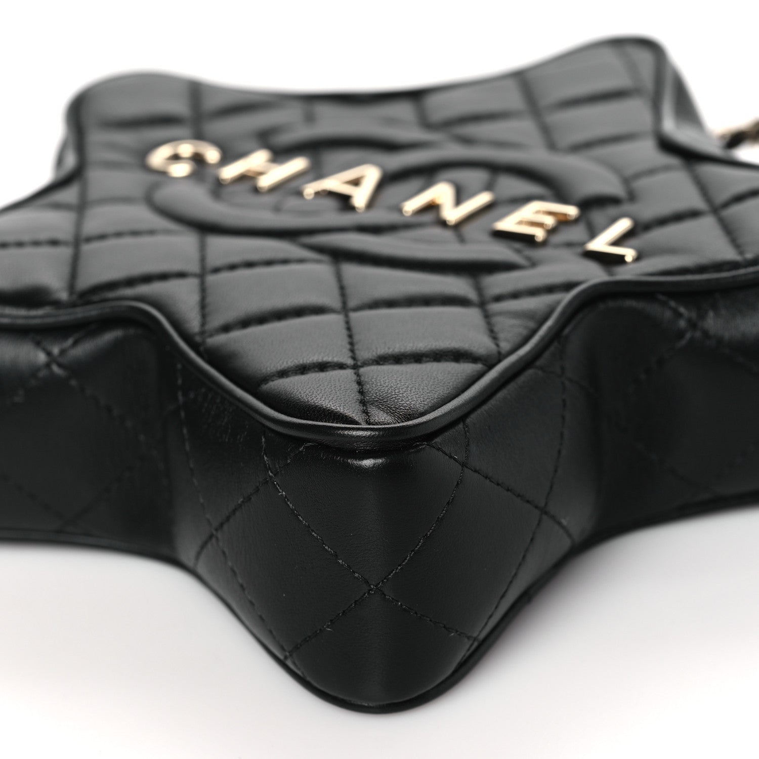 Chanel Lambskin Quilted Walk of Fame Star Bag Black 10 of 11
