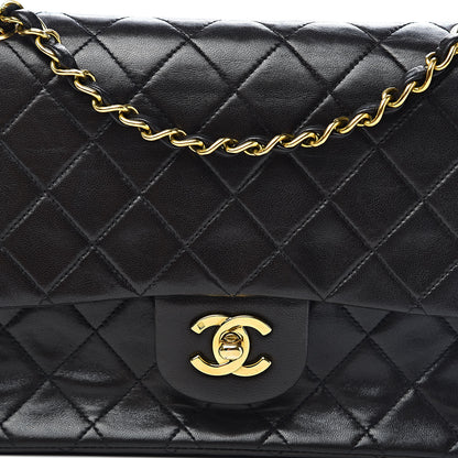 Chanel Lambskin Quilted Medium Double Flap Black 16 of 16