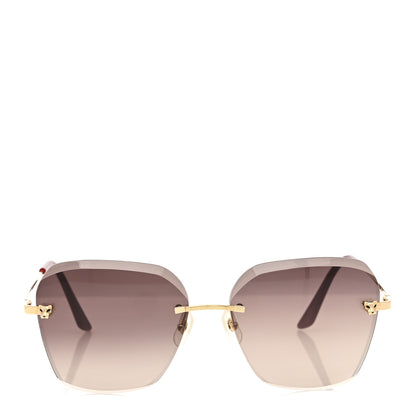 Cartier Metal Panthere De Cartier Sunglasses CT0147S Gold Red 2 of 7