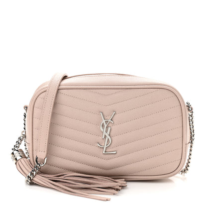 Saint Laurent Grain De Poudre Matelasse Monogram Mini Lou Camera Bag Marble Pink 1 of 10