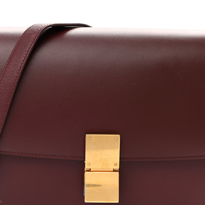 Celine Box Calfskin Medium Classic Box Flap Bag Burgundy 8 of 10