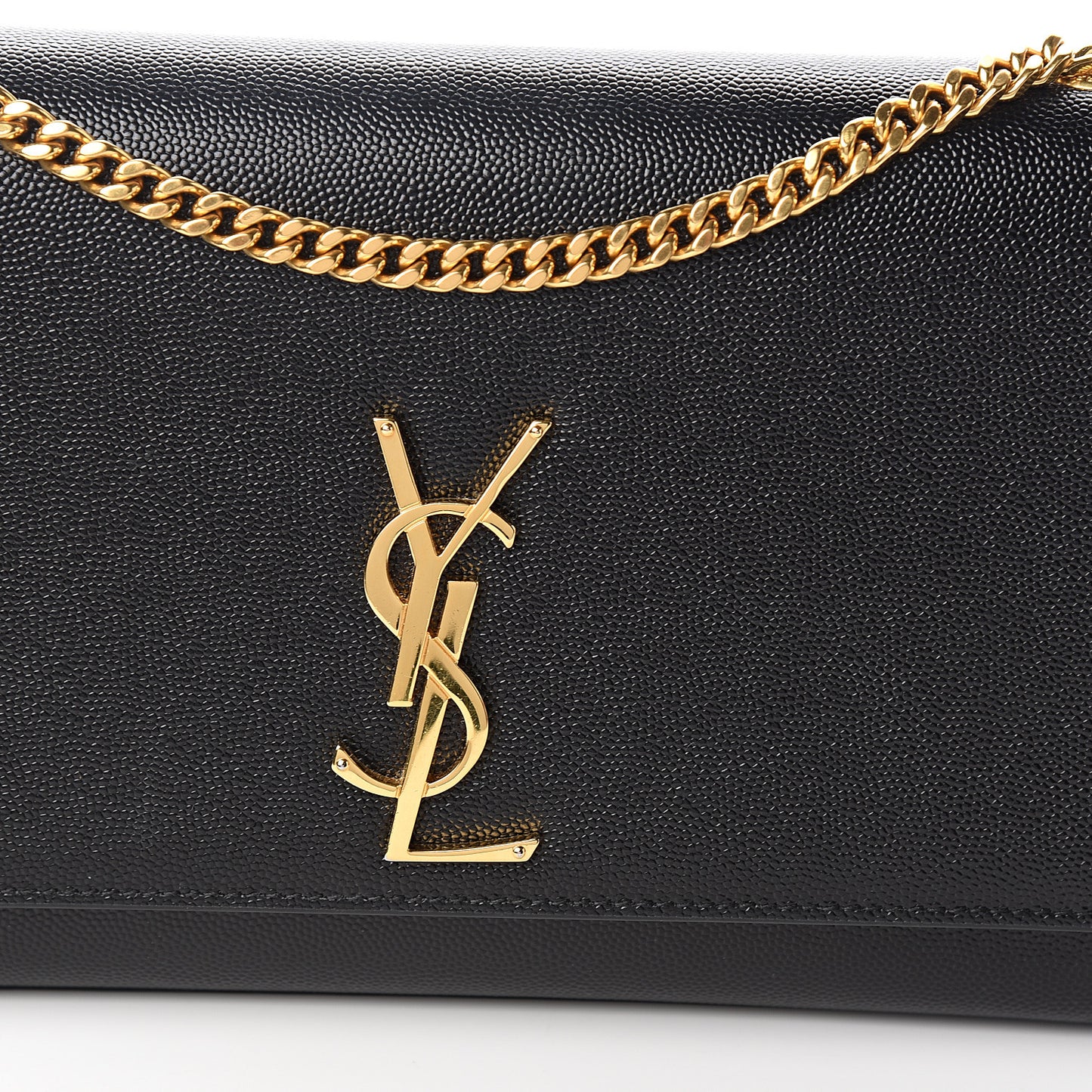 Grain De Poudre Medium Classic Monogram Kate Satchel Black