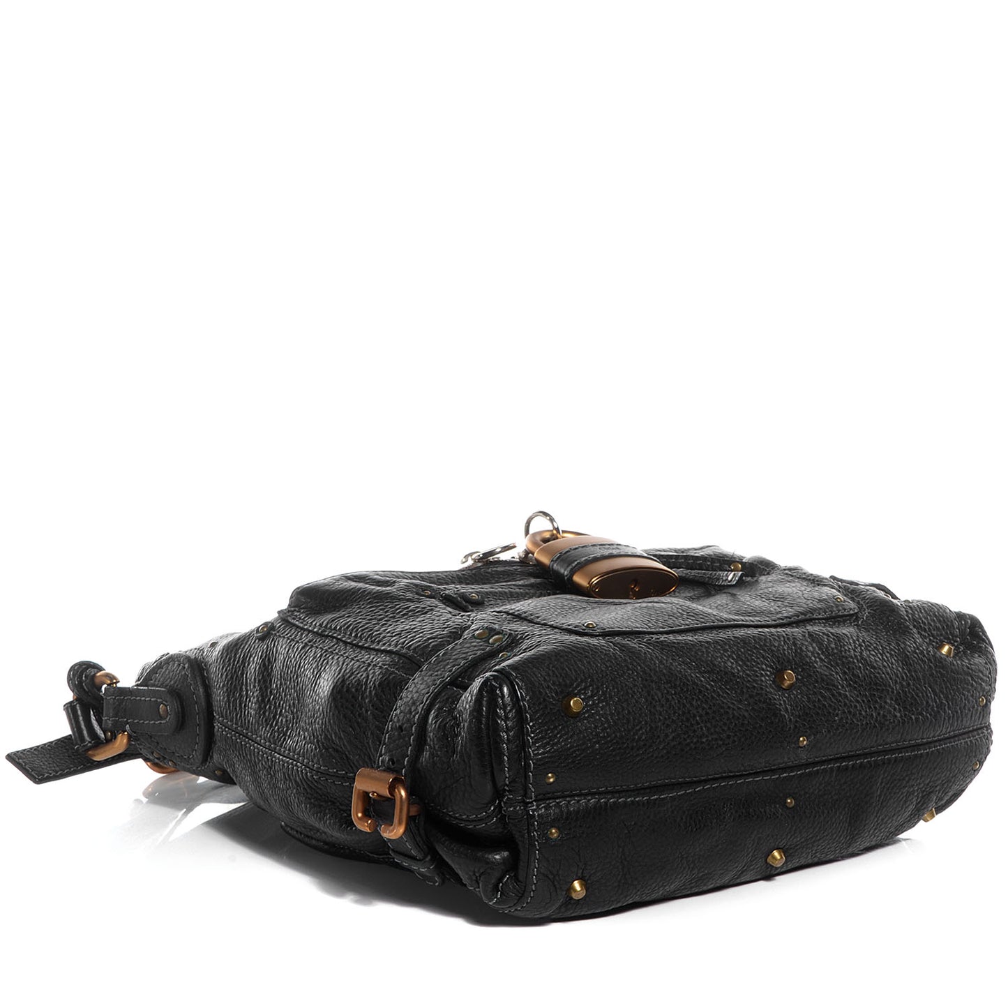 Leather Large Paddington Shoulder Bag Black