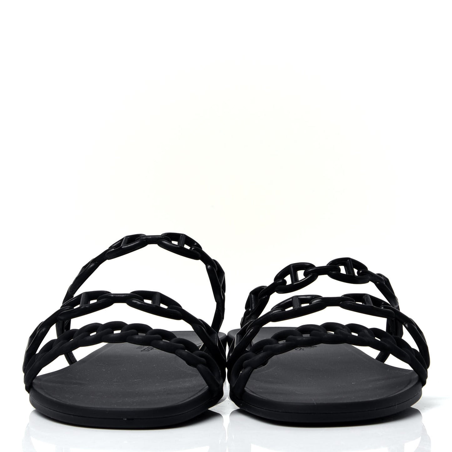 Rubber Chaine d'Ancre Nude Sandals 37 Black