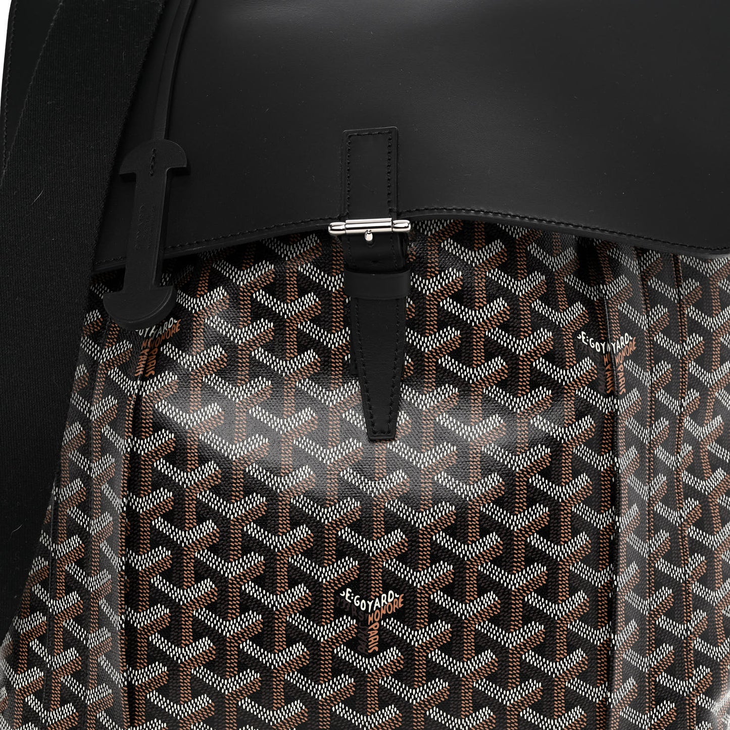 Goyardine Calfskin Alpin MM Backpack Black