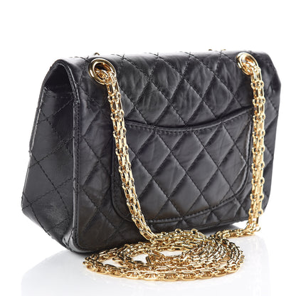 Chanel Aged Calfskin Quilted 2.55 Reissue Mini Flap Black 3 of 10