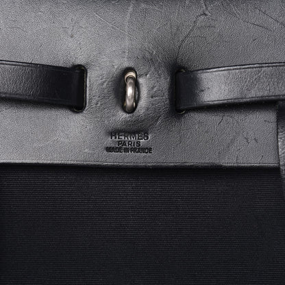 Hermes Toile Vache Calfskin Herbag 30 PM Backpack Black 7 of 20