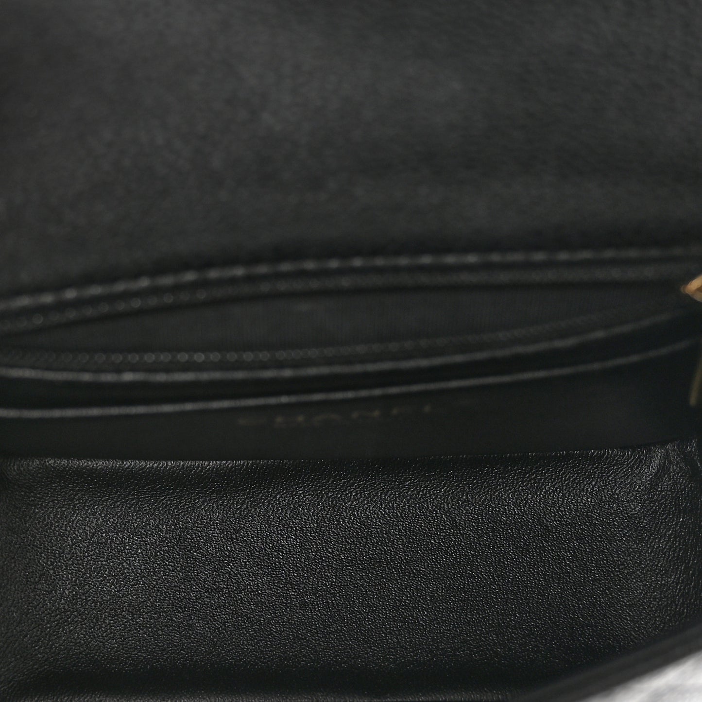 Caviar Quilted Mini Square Flap Black