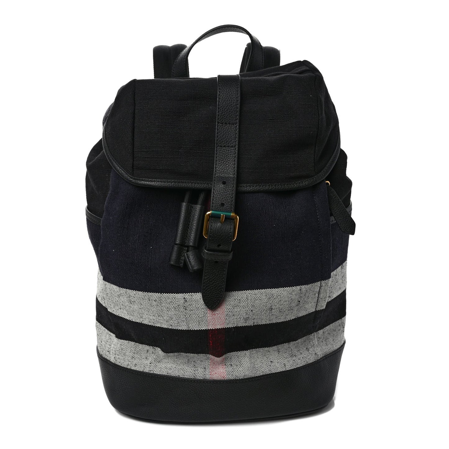 Overdyed Canvas Mega Check Drifton Backpack Black