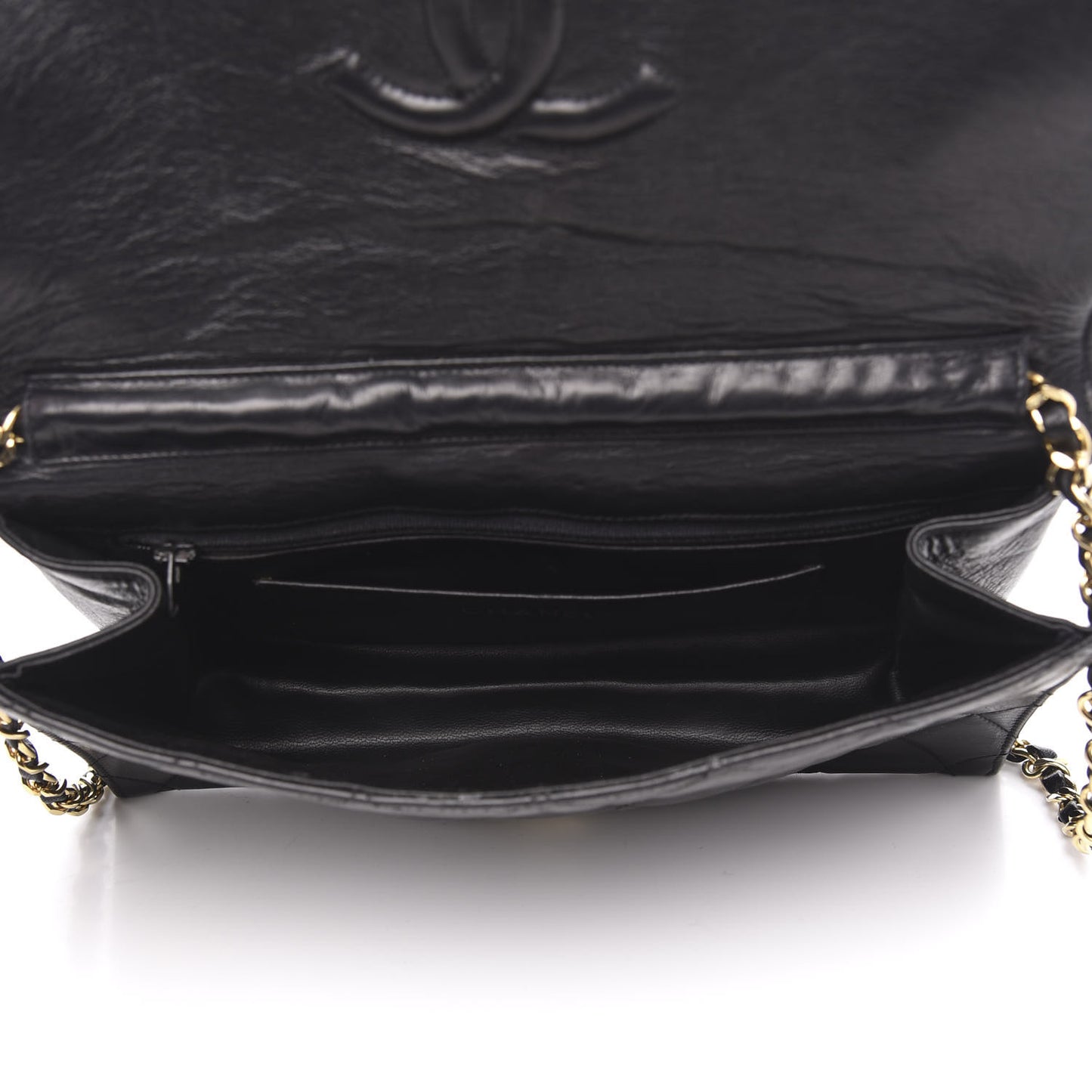 Lambskin Quilted Small Single Flap Black