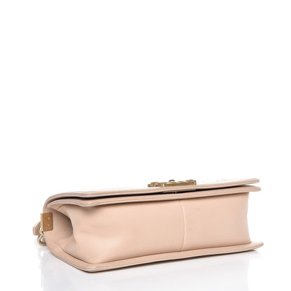 Chanel Caviar Calfskin Chevron Medium Boy Flap Light Pink 4 of 11
