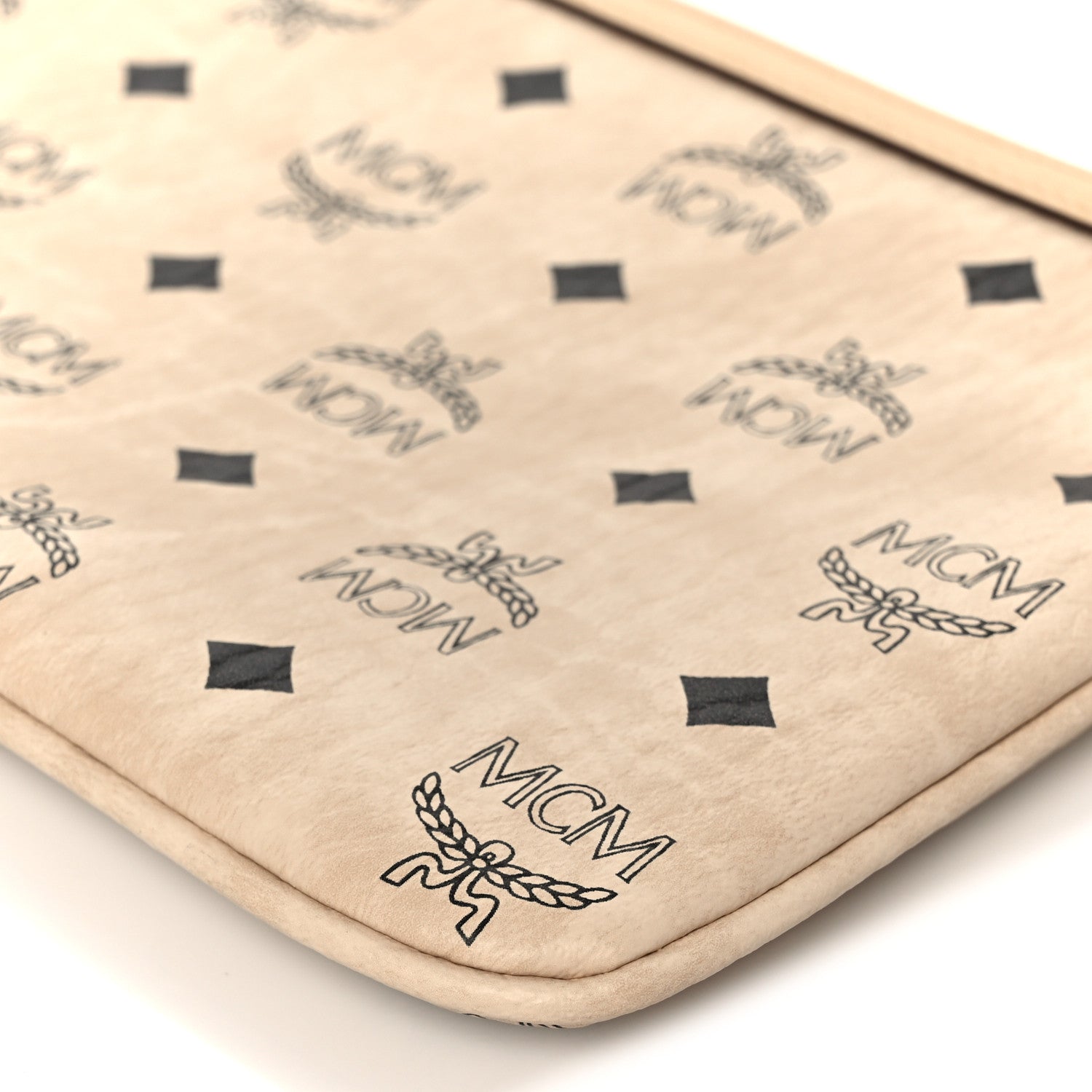 MCM Visetos Medium Pouch Beige 9 of 9