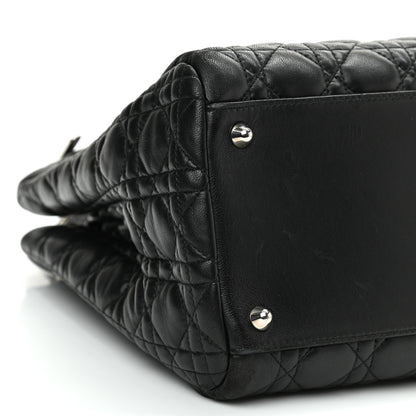 Christian Dior Lambskin Cannage Medium Dior Soft Shopping Tote Black 7 of 11
