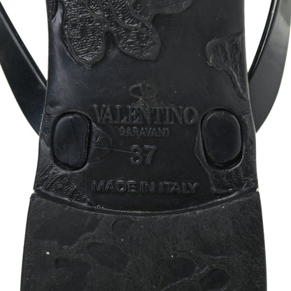 Valentino Garavani PVC Jelly Rockstud Bow Thong Sandals 37 Black 6 of 7