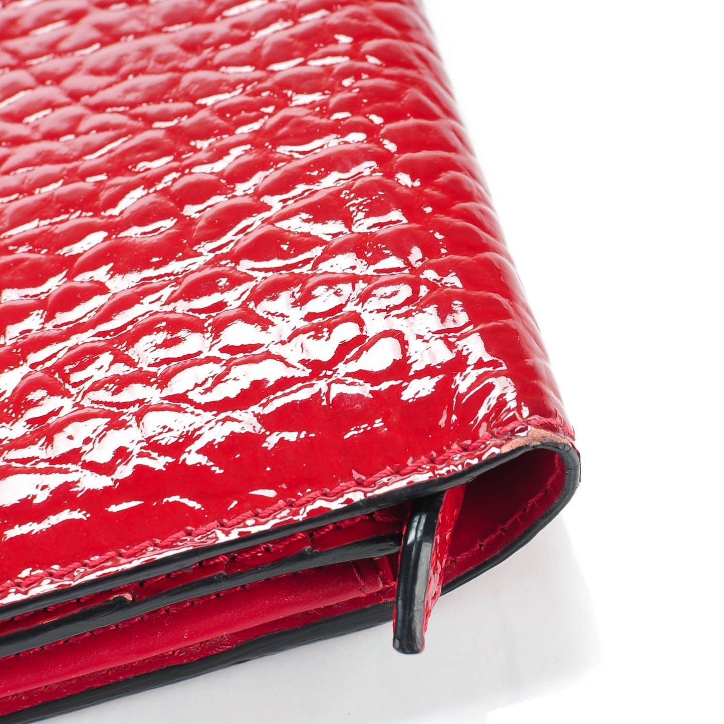 Patent Heritage Grain Penrose Bow Continental Wallet Military Red