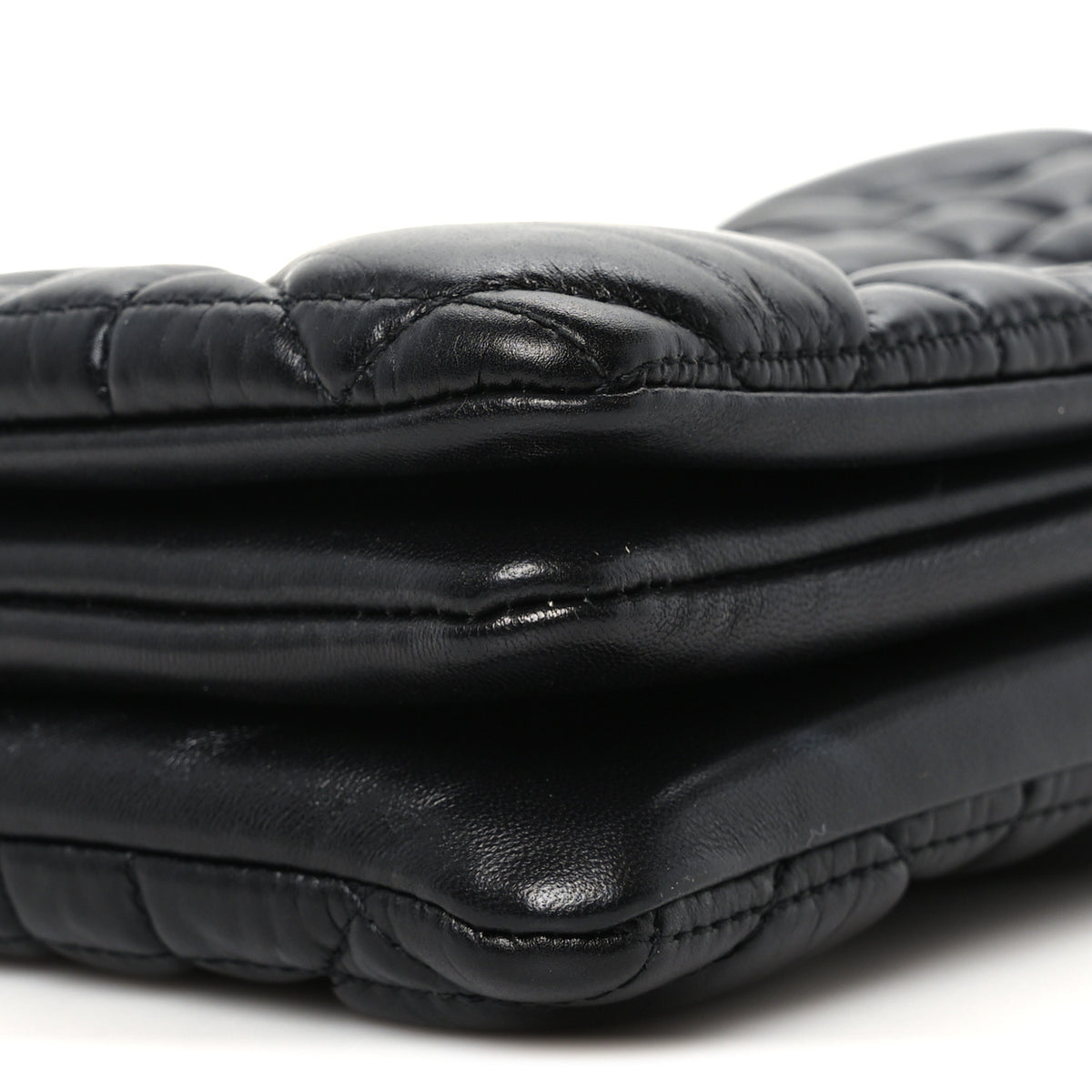 Calfskin Macrocannage Mini Caro Bag Black