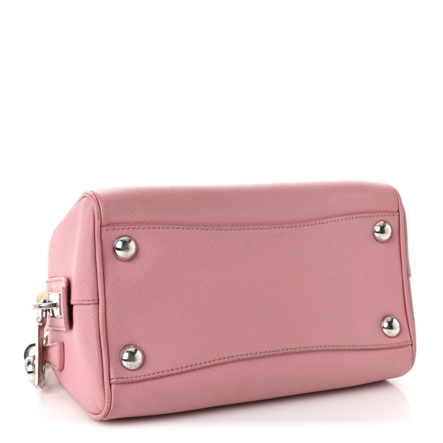 Prada Saffiano Lux Top Handle Crossbody Bag Petalo 4 of 9