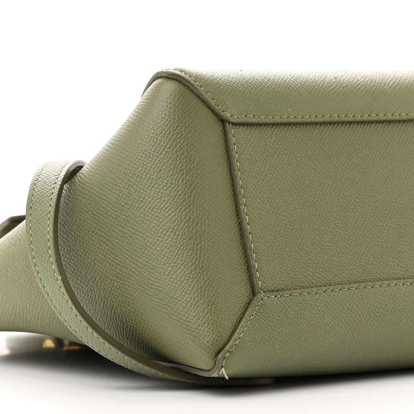 Grained Calfskin Micro Belt Bag Light Khaki
