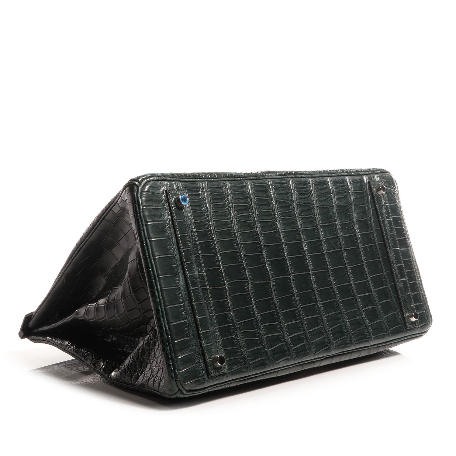 Hermes Matte Porosus Crocodile Birkin 40 Vert Fonce 4 of 10