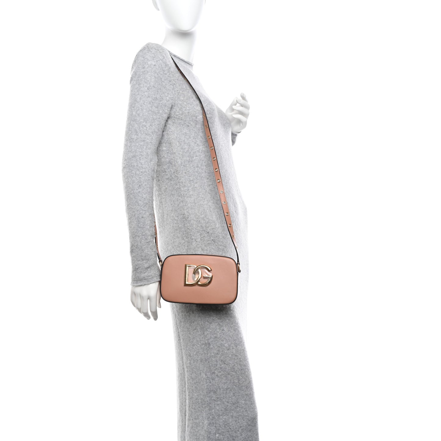 Calfskin Hot Stuff DG Logo 3.5 Crossbody Bag Cipria