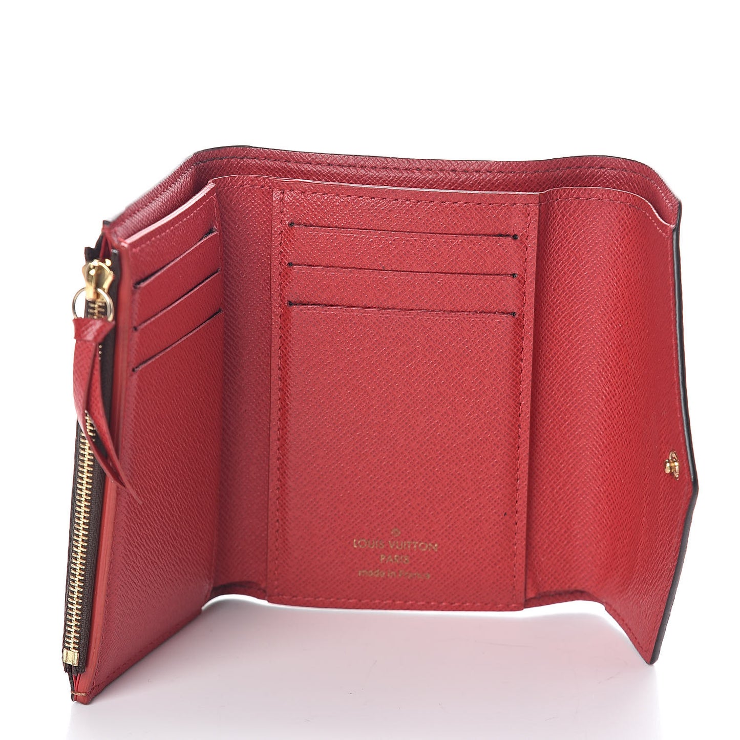 Damier Ebene Victorine Wallet Red