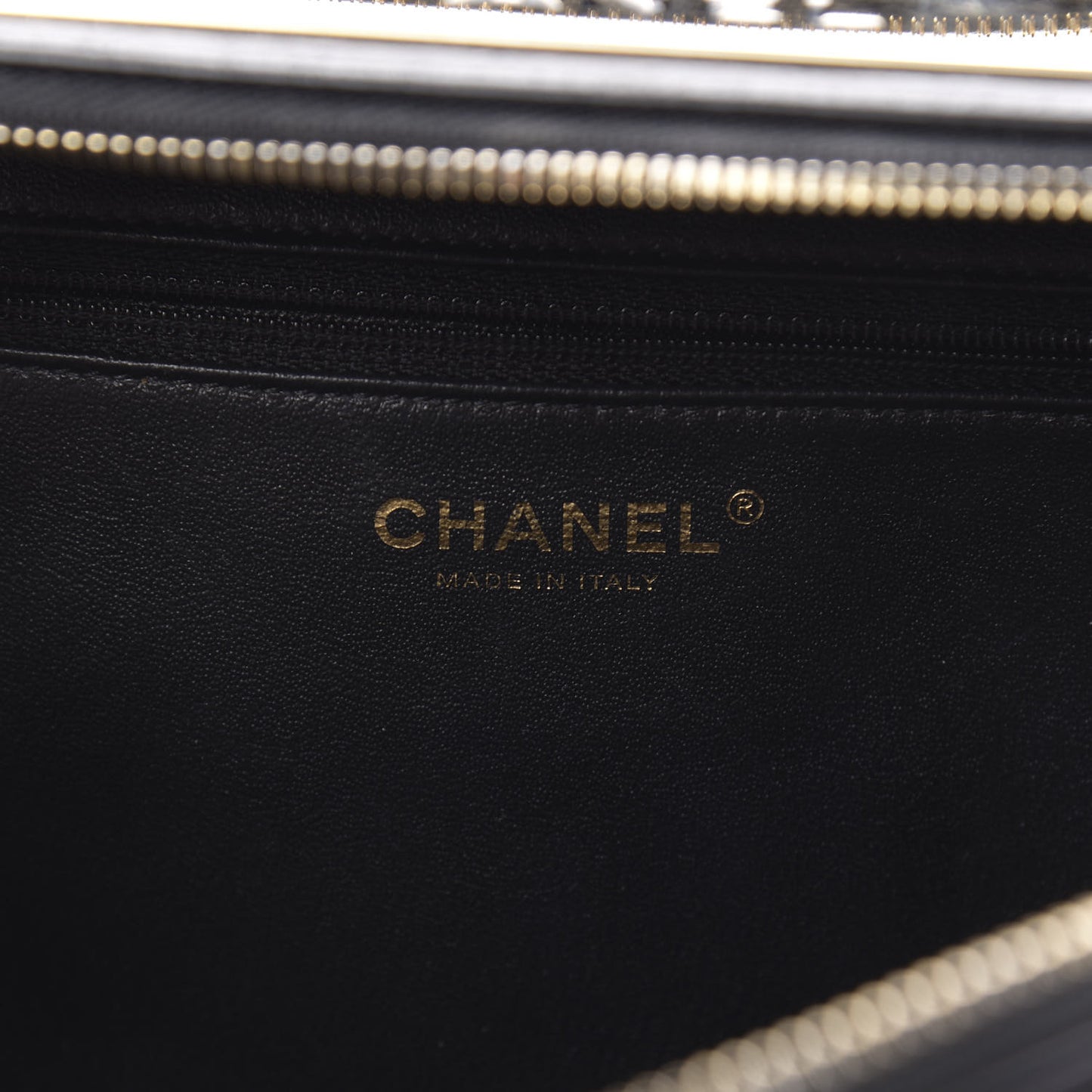 Lambskin Quilted Medium Trendy CC Bowling Bag Black