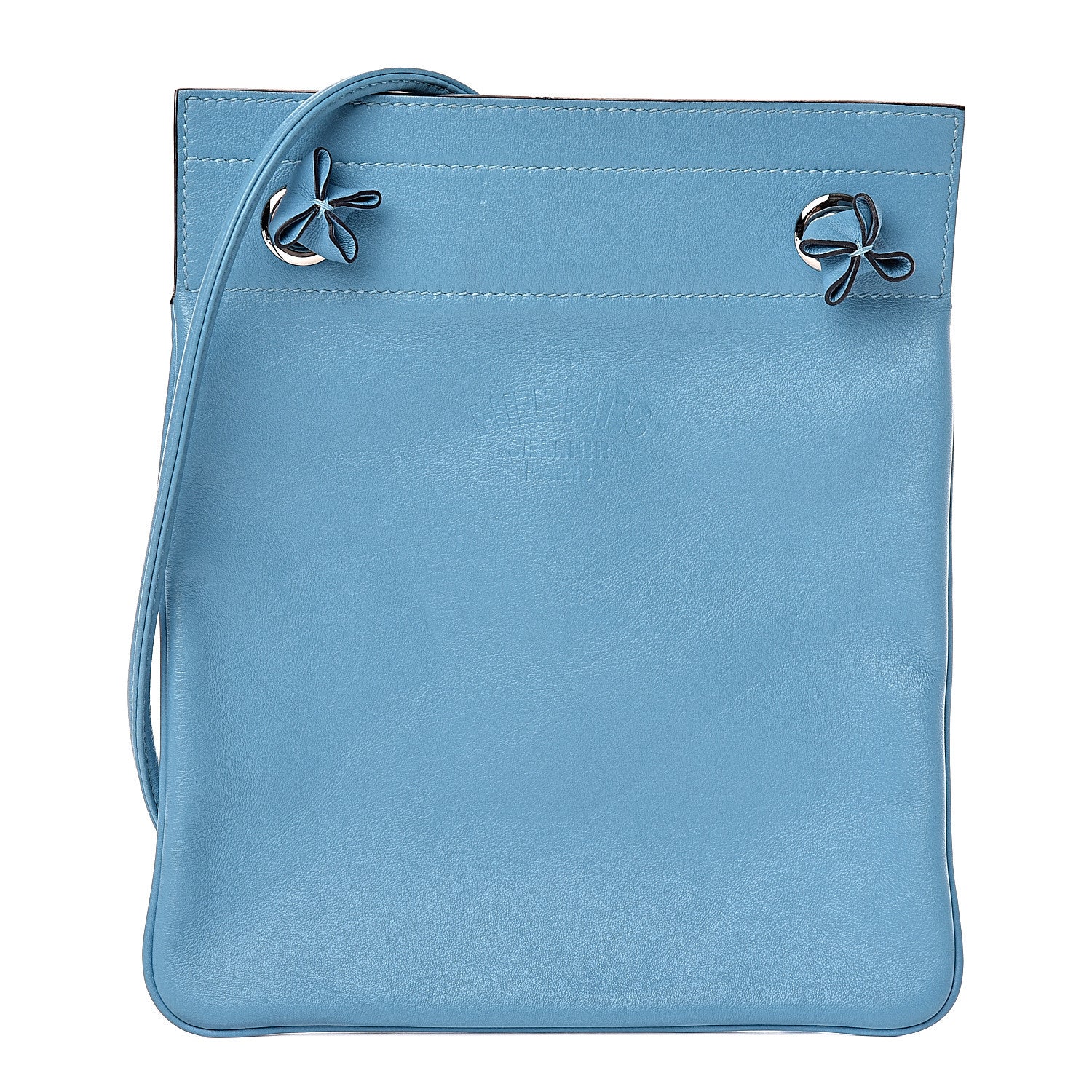 Hermes Milo Lambskin Swift Mini Aline Bleu Du Nord 1 of 10