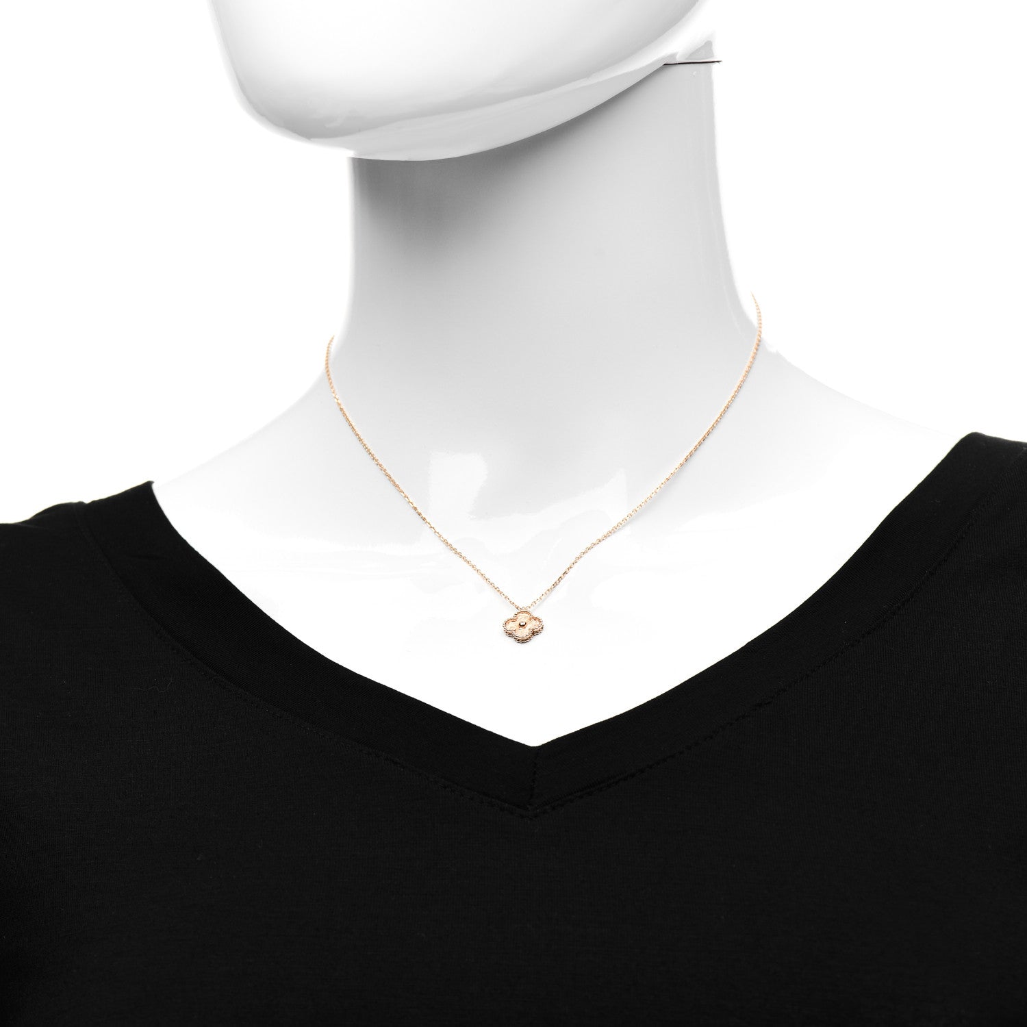 Van Cleef & Arpels 18K Rose Gold Sweet Alhambra Pendant Necklace 2 of 5