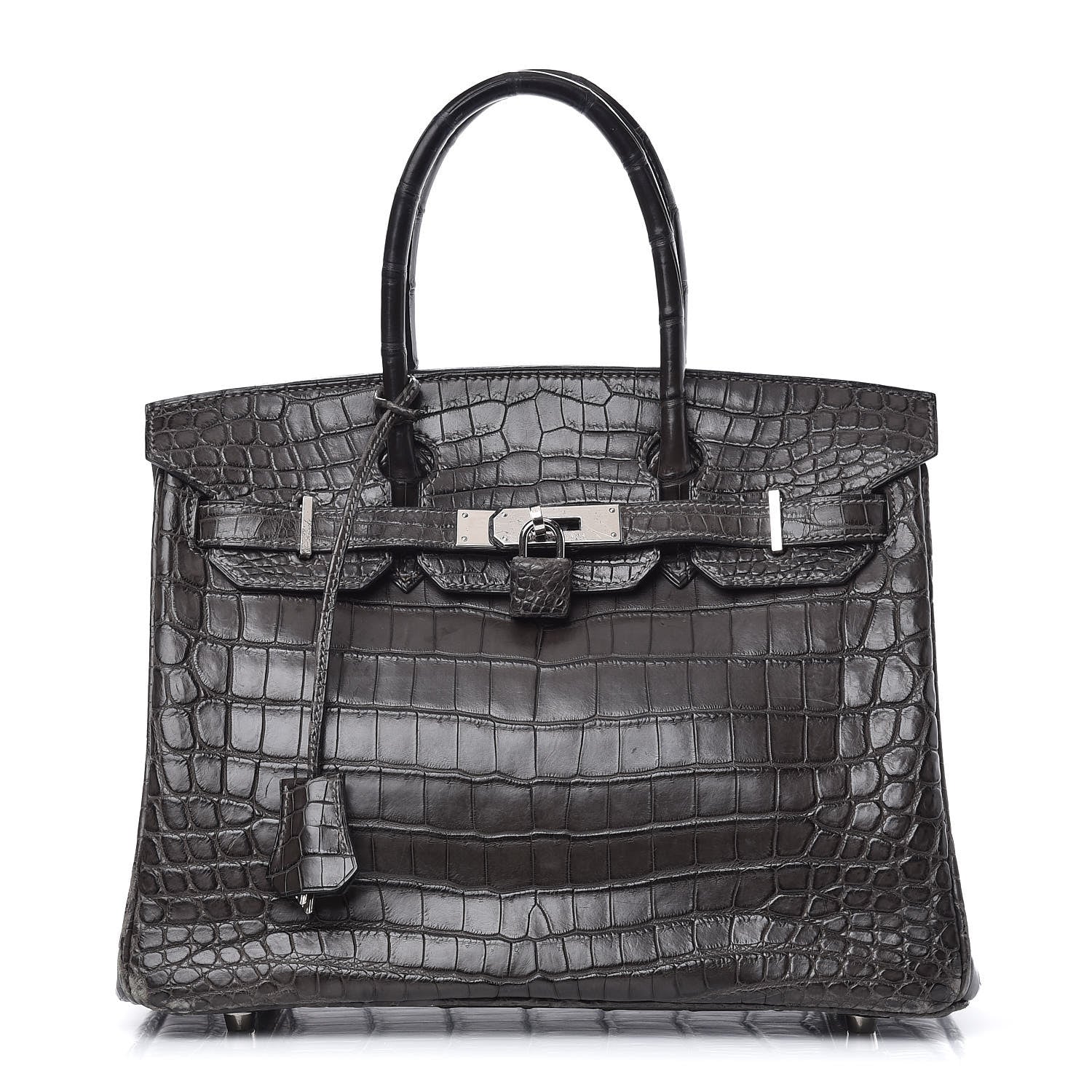 Hermes Matte Niloticus Crocodile Birkin 30 Gris Elephant 1 of 45
