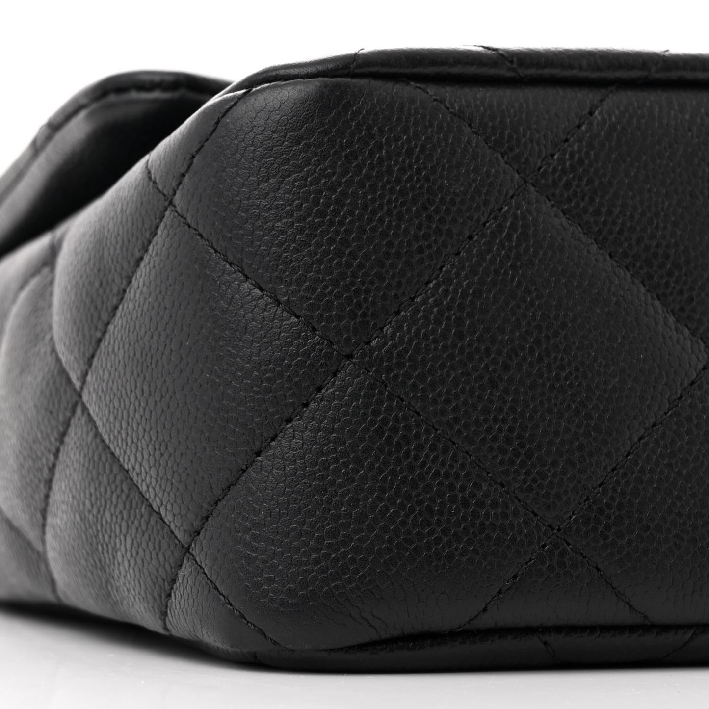 Caviar Quilted Sweetheart Flap Black