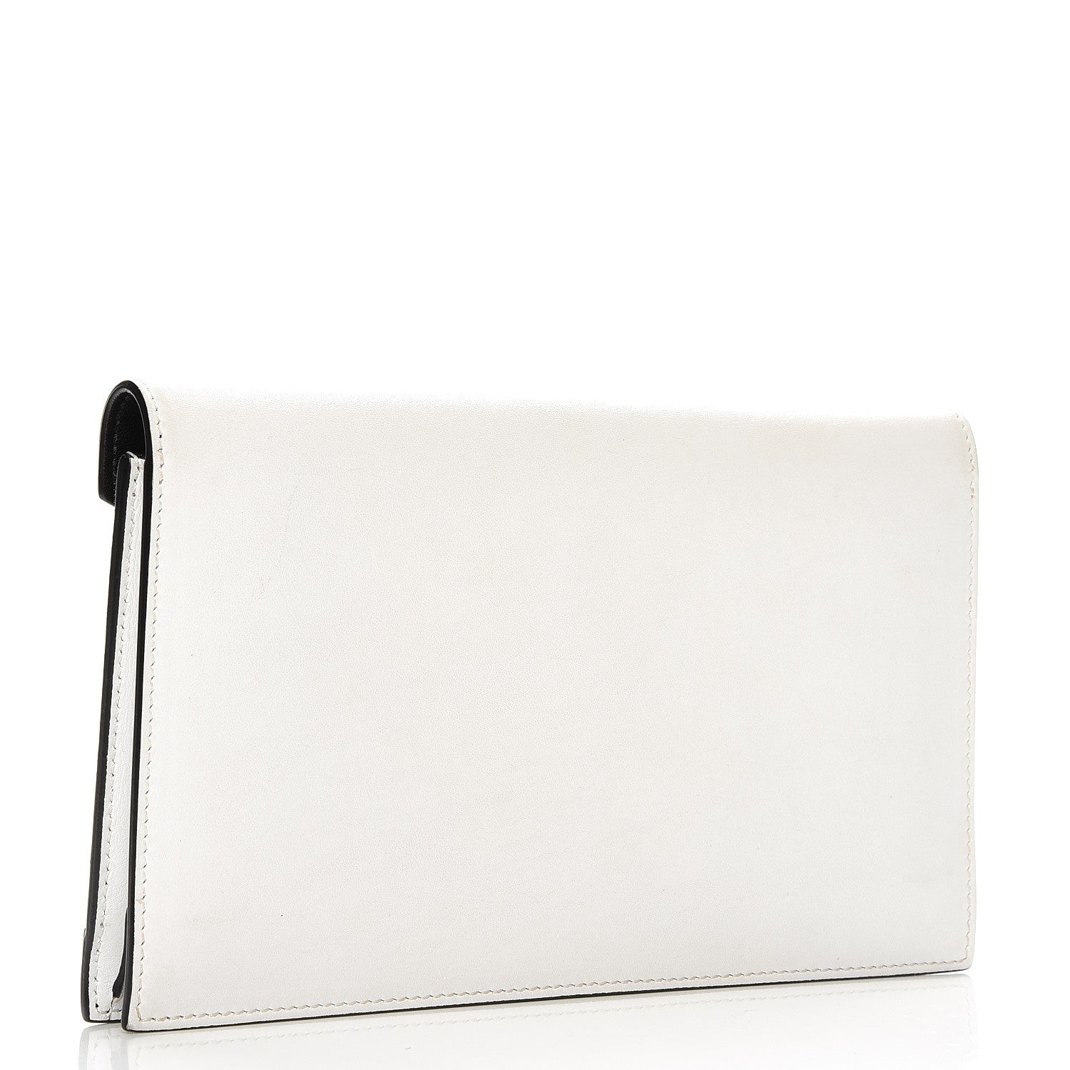 Celine Pony Hair Calfskin Diamond Clutch Wallet White 3 of 8