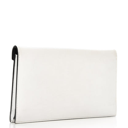 Celine Pony Hair Calfskin Diamond Clutch Wallet White 3 of 8