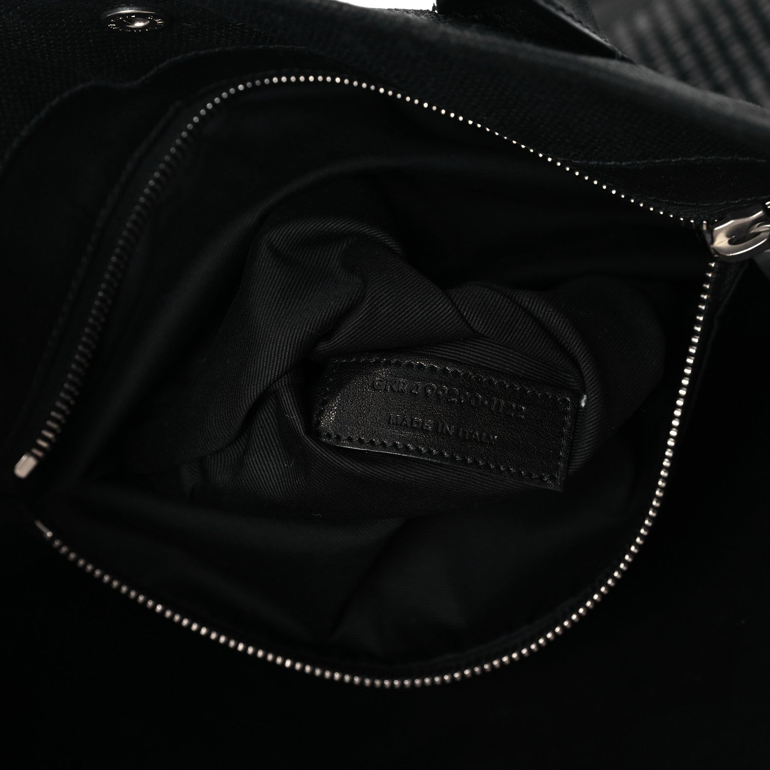 Saint Laurent Raffia Linen Calfskin Rive Gauche Tote Black 7 of 13
